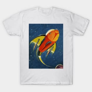 Retro Future Rocketry - Blast Off into Outer Space T-Shirt